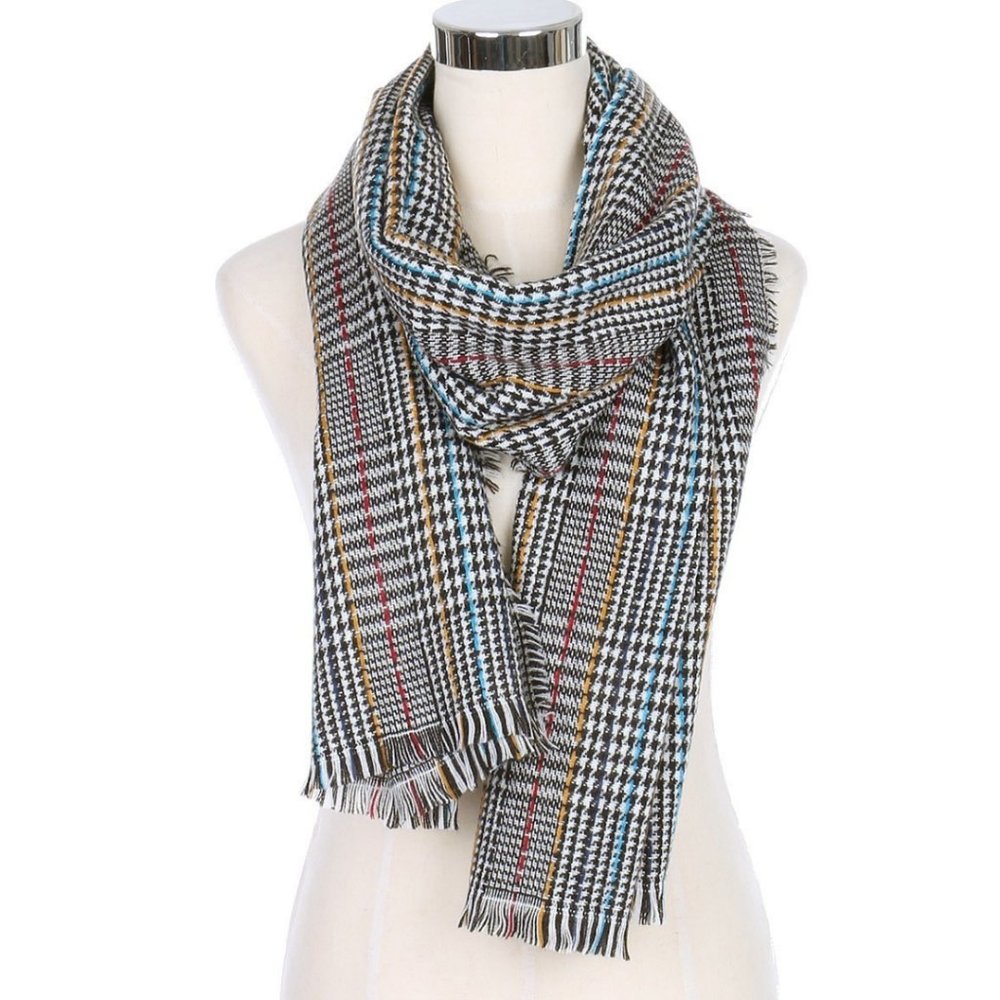 Plaid Oblong Scarf